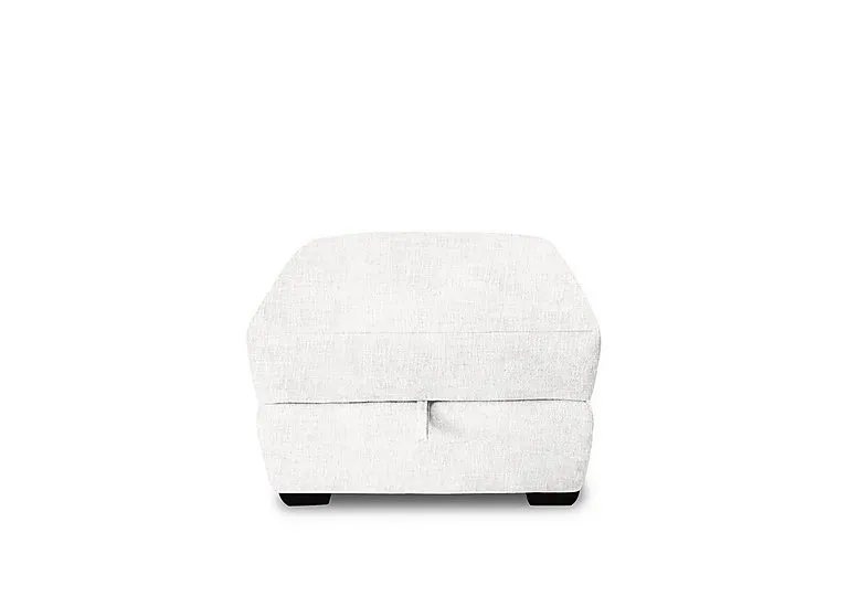 Echo Fabric Storage Footstool - Frost