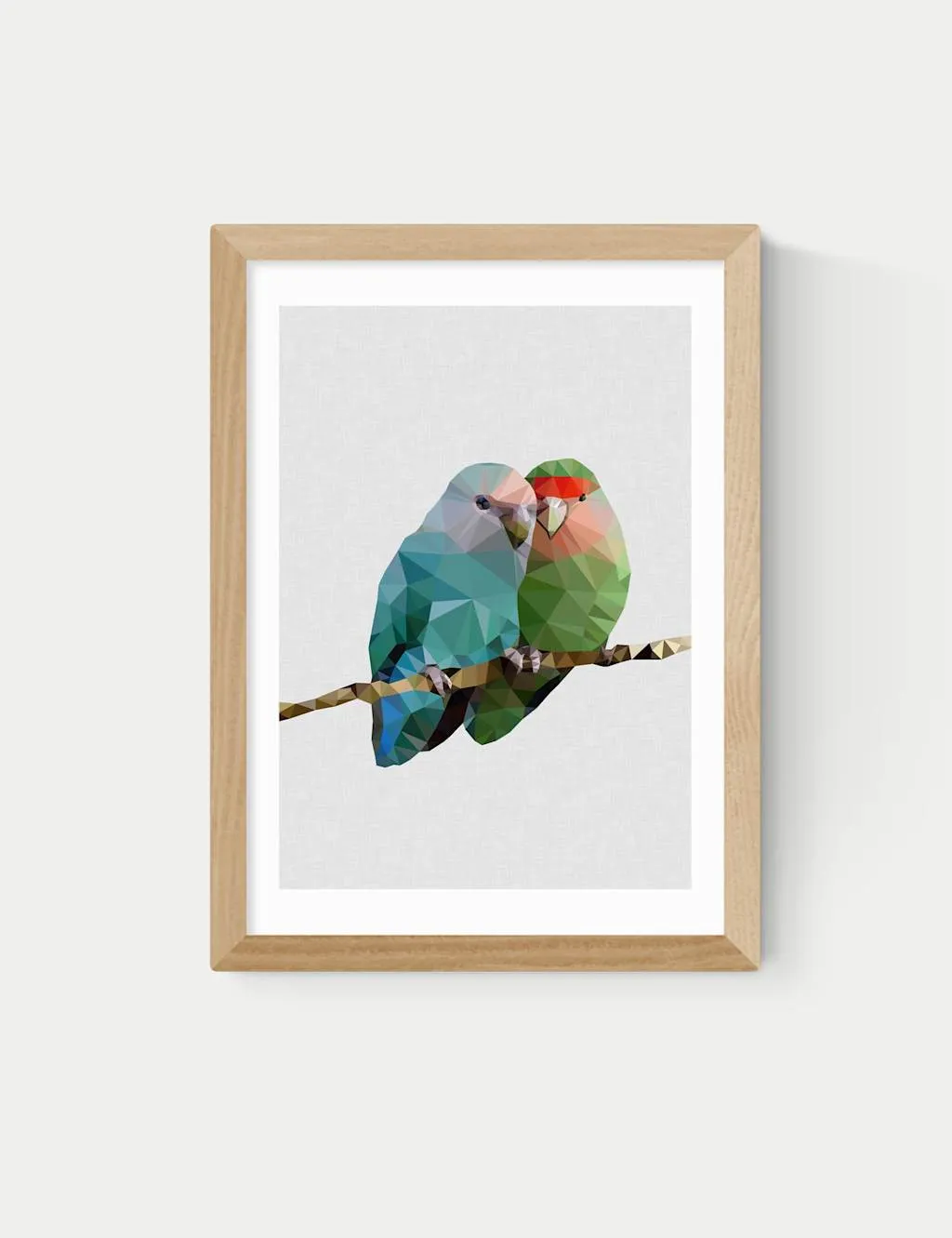 East End Prints Two Love Birds Framed Art Natural