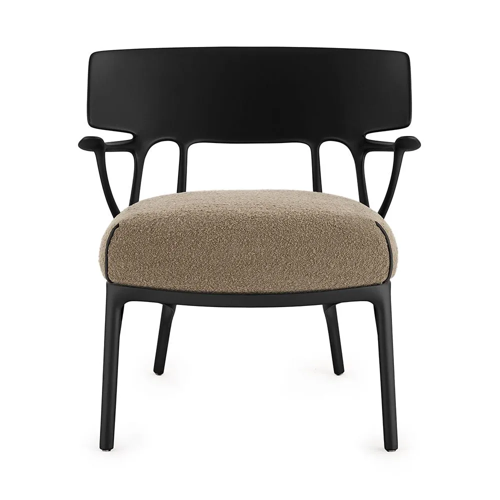 Kartell A.I. Lounge Boucle Black & Dove Grey 2