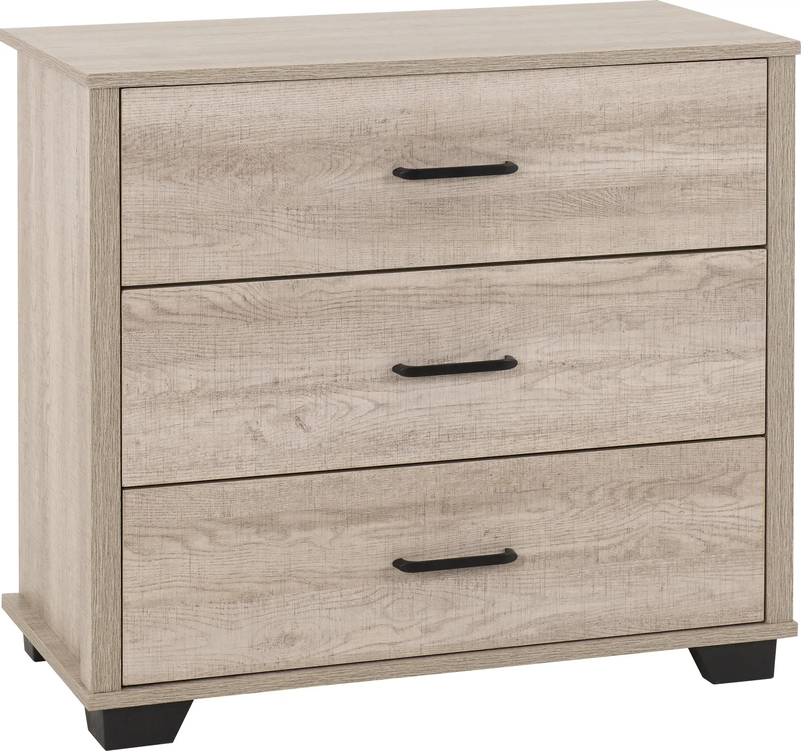 Seconique Oliver 3 Drawer Chest in Light Oak 2