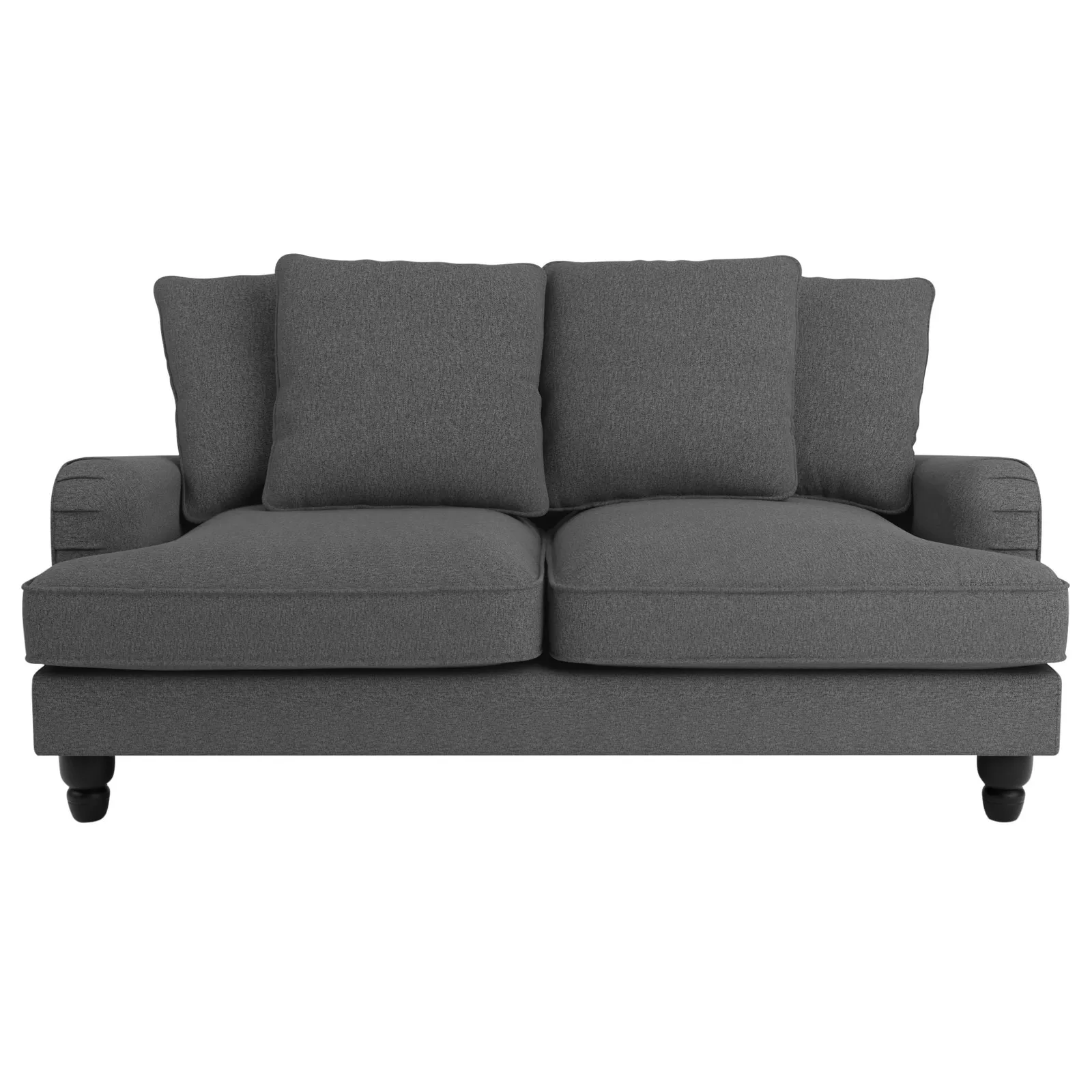 Beatrice Scatter Back Fabric 2 Seater Sofa Charcoal