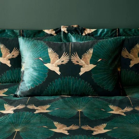 Luxe Cranes Duvet Cover and Pillowcase Set 2