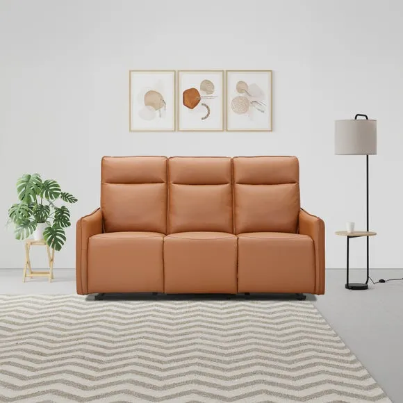 Lugo Faux Leather Manual Recliner 3 Seater Sofa 2
