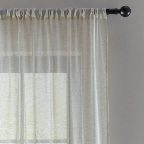 Marley Linen Slot Top Voile Panel 1