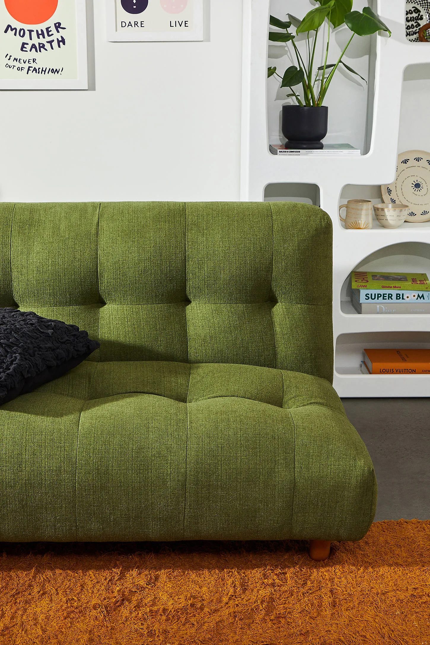 Analise Three-Seater Sofa - Green 167cm x 91.5cm x 76cm 3