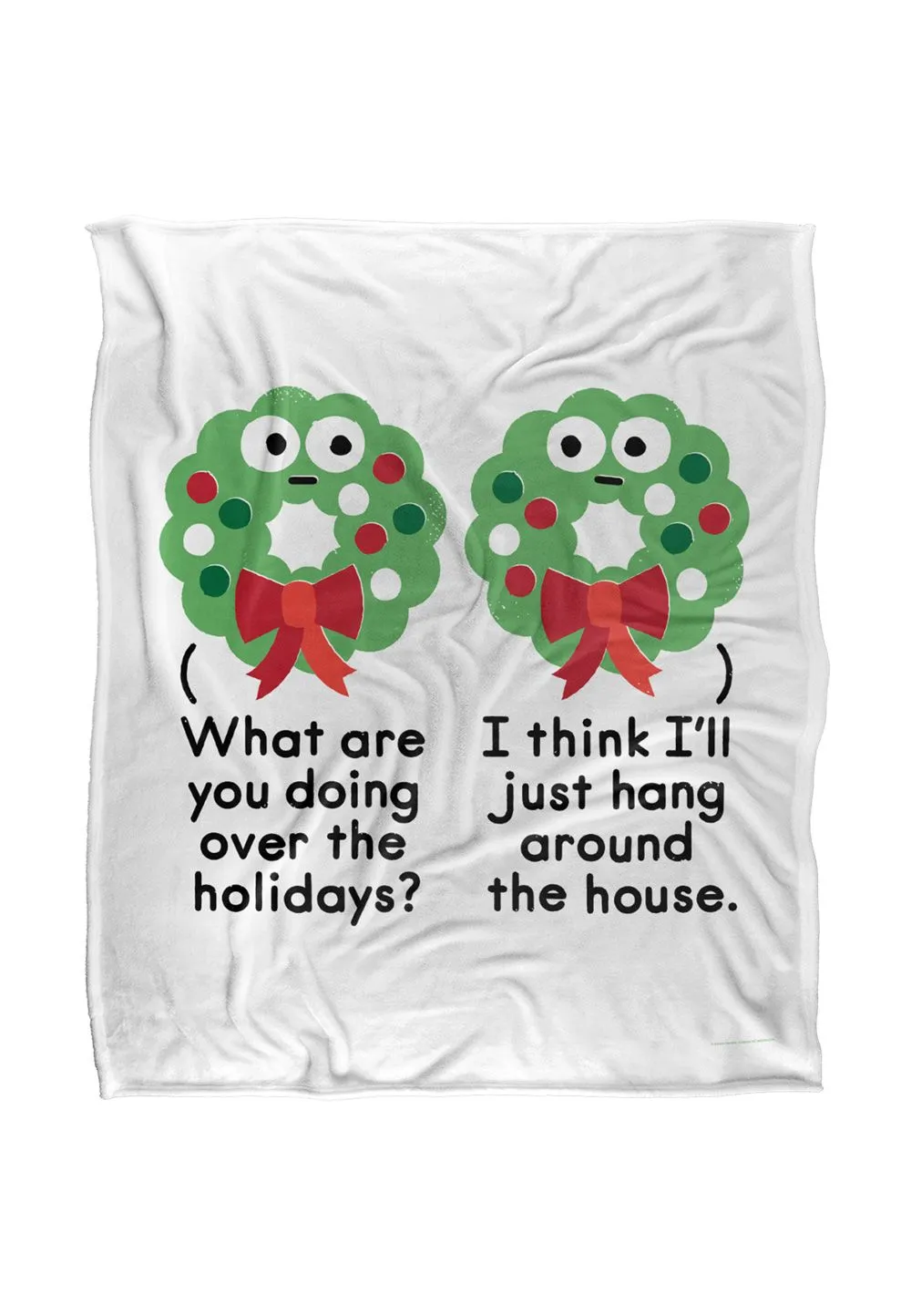 David Olenick Merry Christmas To Wall Silky Touch Super Soft Throw Blanket 152 X 127 cm in White