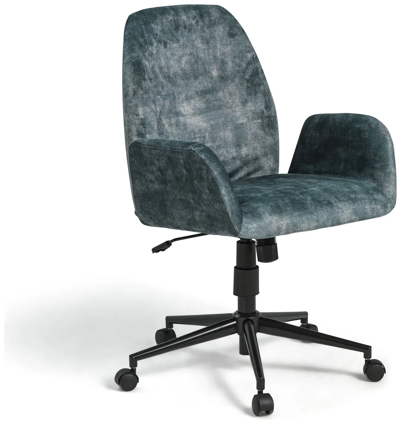 Habitat Clarice Fabric Office Chair - Black & Blue