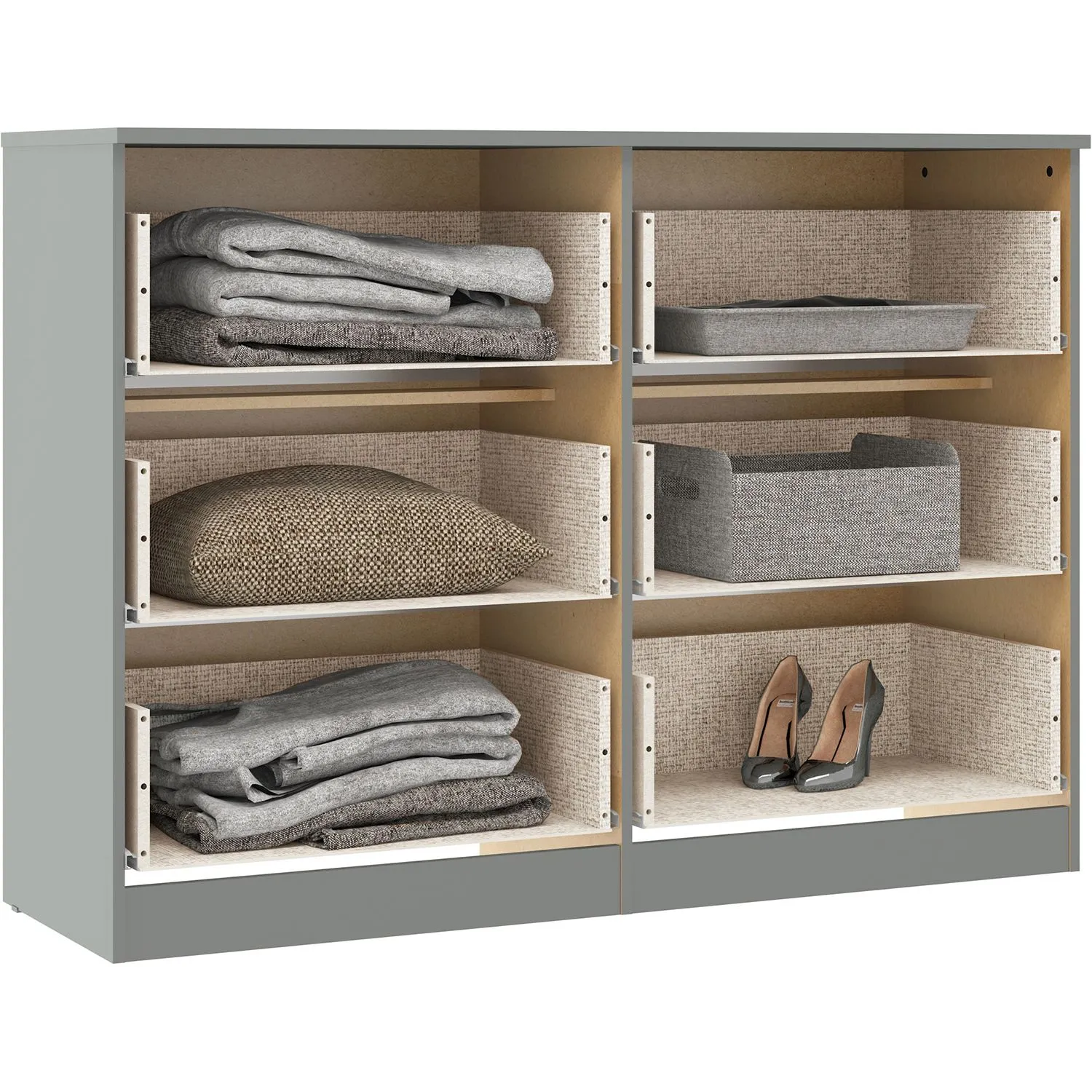 Seconique Denver 6 Drawer Chest in Grey 5