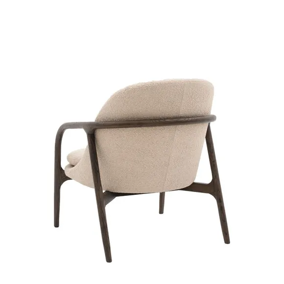 Aurora Fabric Wooden Arm Accent Chair 6