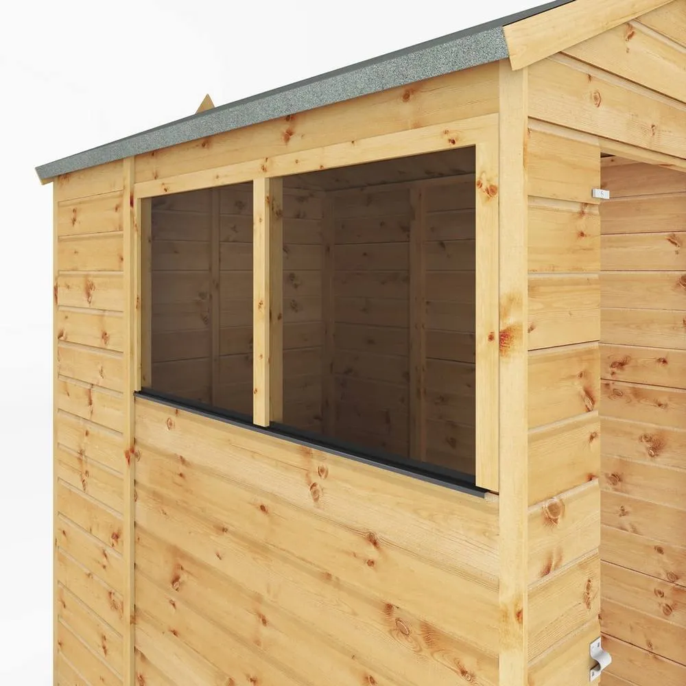 Mercia 6 x 4 Feet Shiplap Apex Shed - L181.4 x W129.1 x H217.1 cm - Brown 5