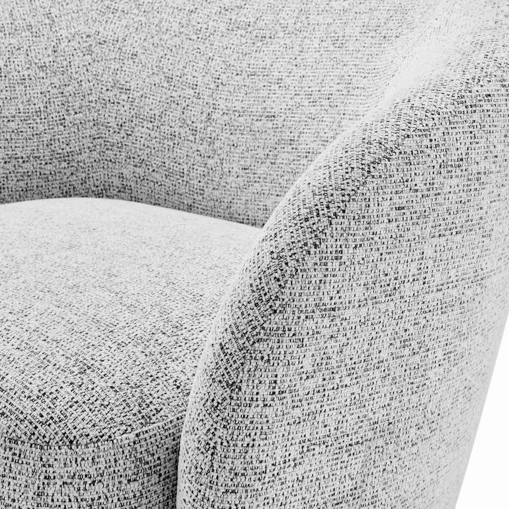 FurnitureboxUK Romilly Fabric Swivel Accent Tub Chair in Grey 6