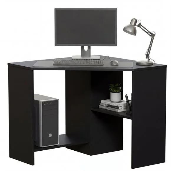 Hetton 2 Shelf Corner Desk 4