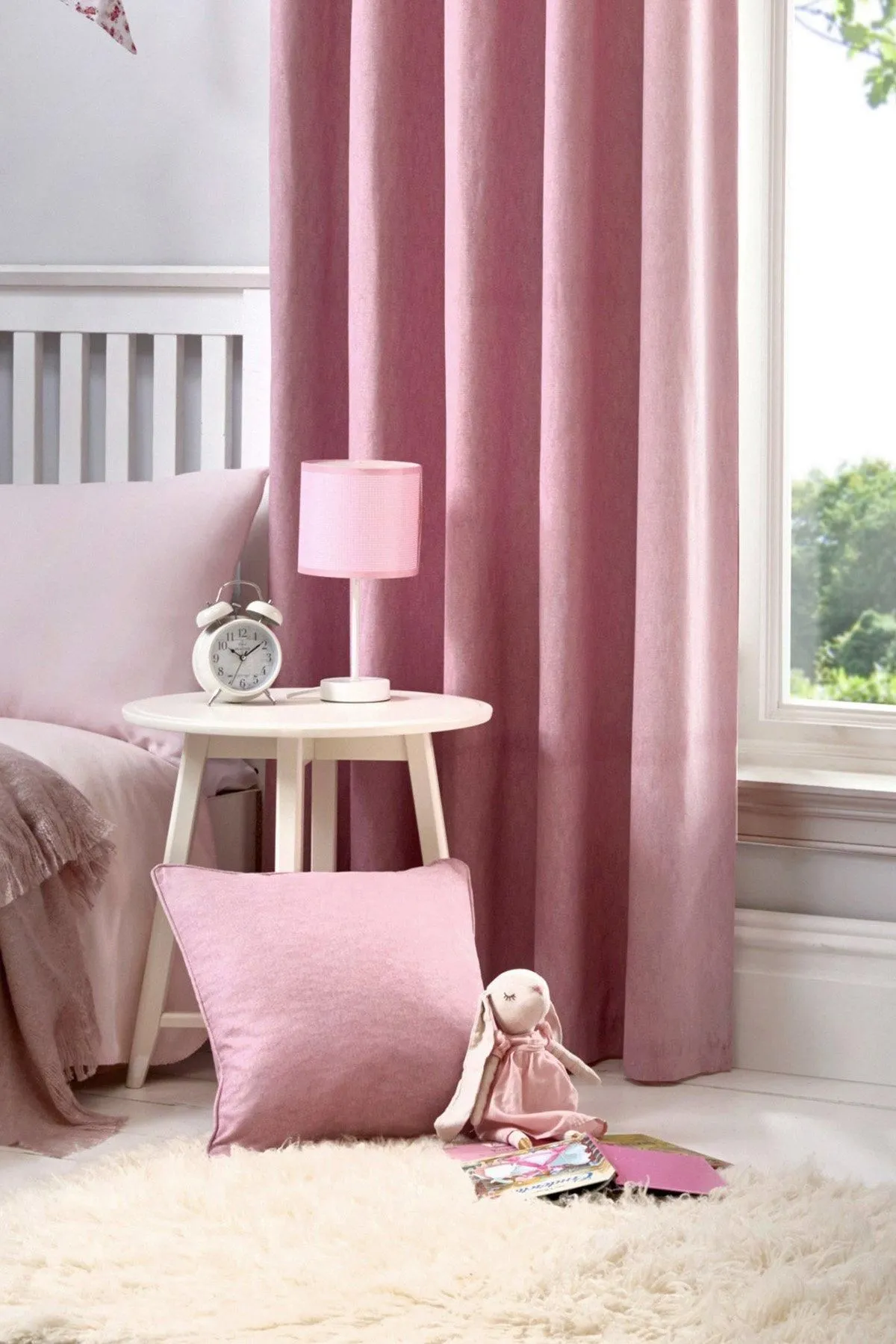 Fusion 'Sorbonne' Luxury Plain Dyed Filled Cushion 100% Cotton in Rose 3
