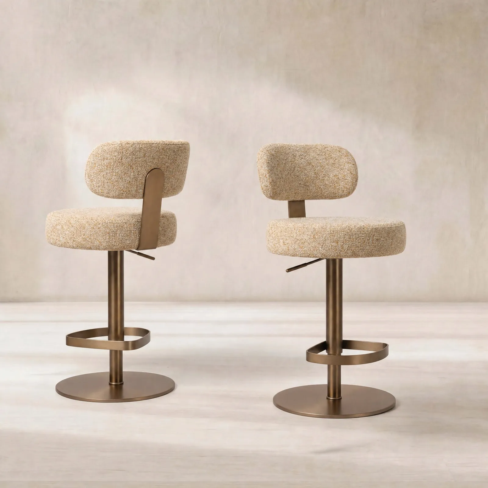 Birch Bar-Stool, Neutral Fabric | Barker & Stonehouse