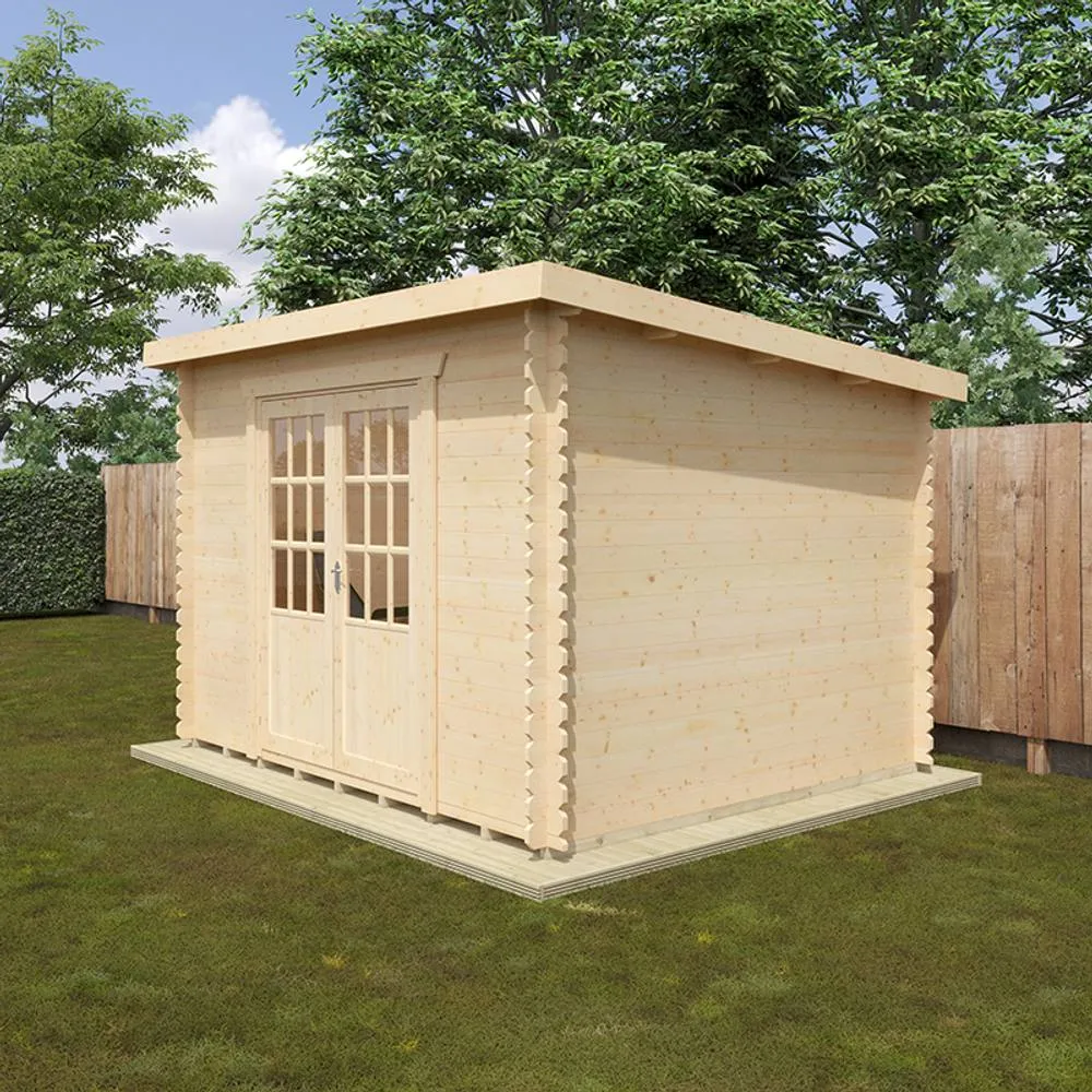 Buttercup Farm 12x10 The Kingsley 28mm Cabin - L355 x W295 x H232.8 cm in Natural 6