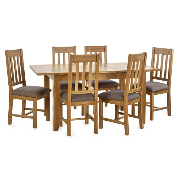 Mallory Set Of 2 Dining Chairs, Oak 6