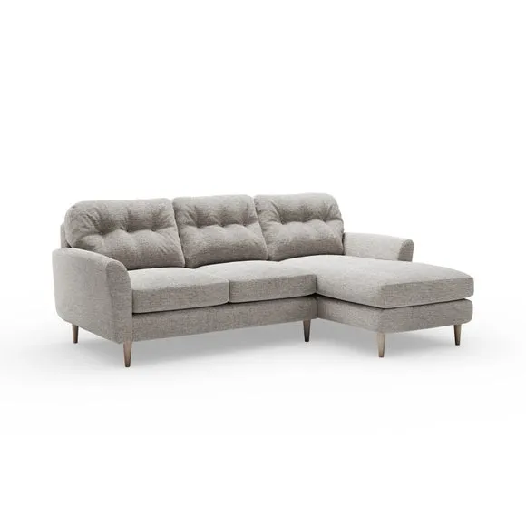 Sven Tonal Weave Large Corner Chaise Sofa 6
