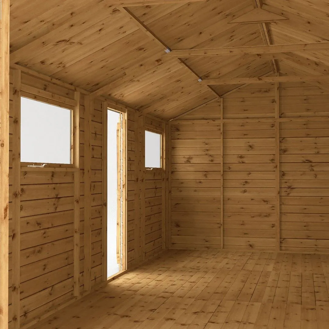 Mercia 20 x 10 Ft Premium Shiplap Apex Workshop - L606.2 x W322.7 x H252.4 cm in Brown 6