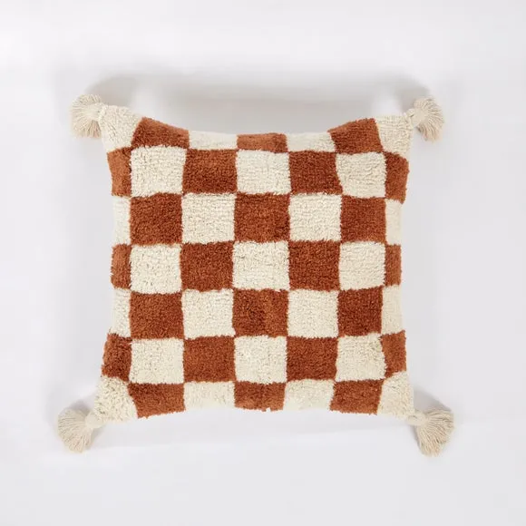 Artisan Checkerboard Butterscotch Cushion Cover 3
