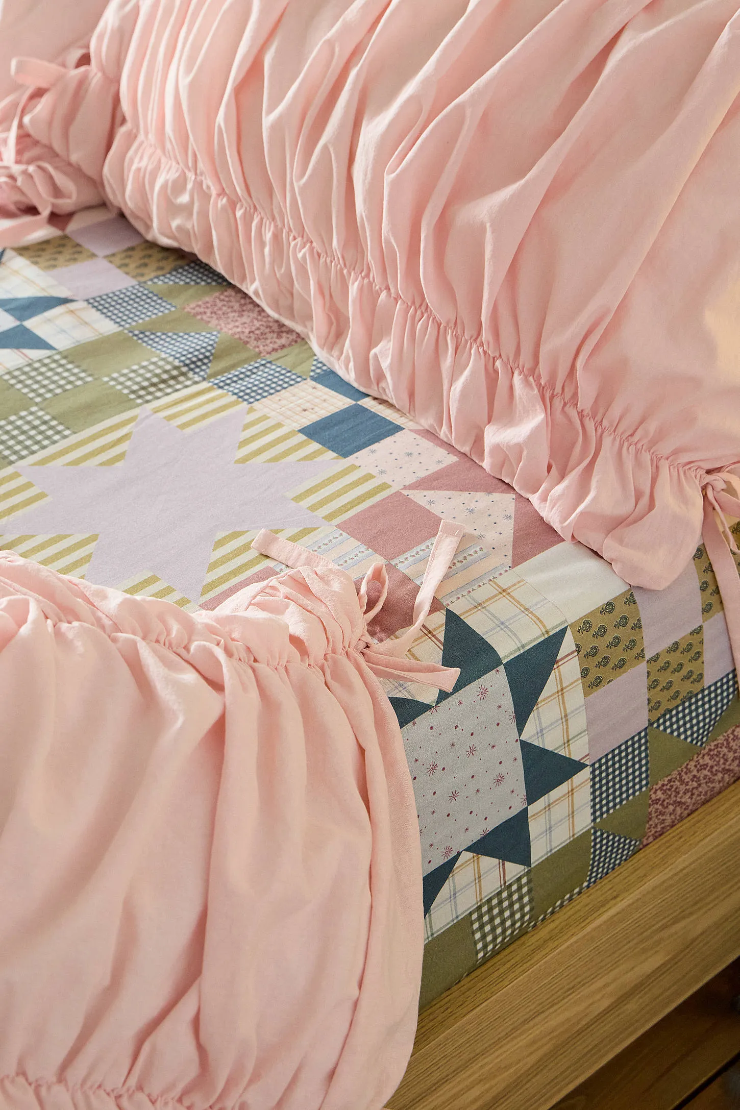 Cinched Duvet Set - Peach Pink 2