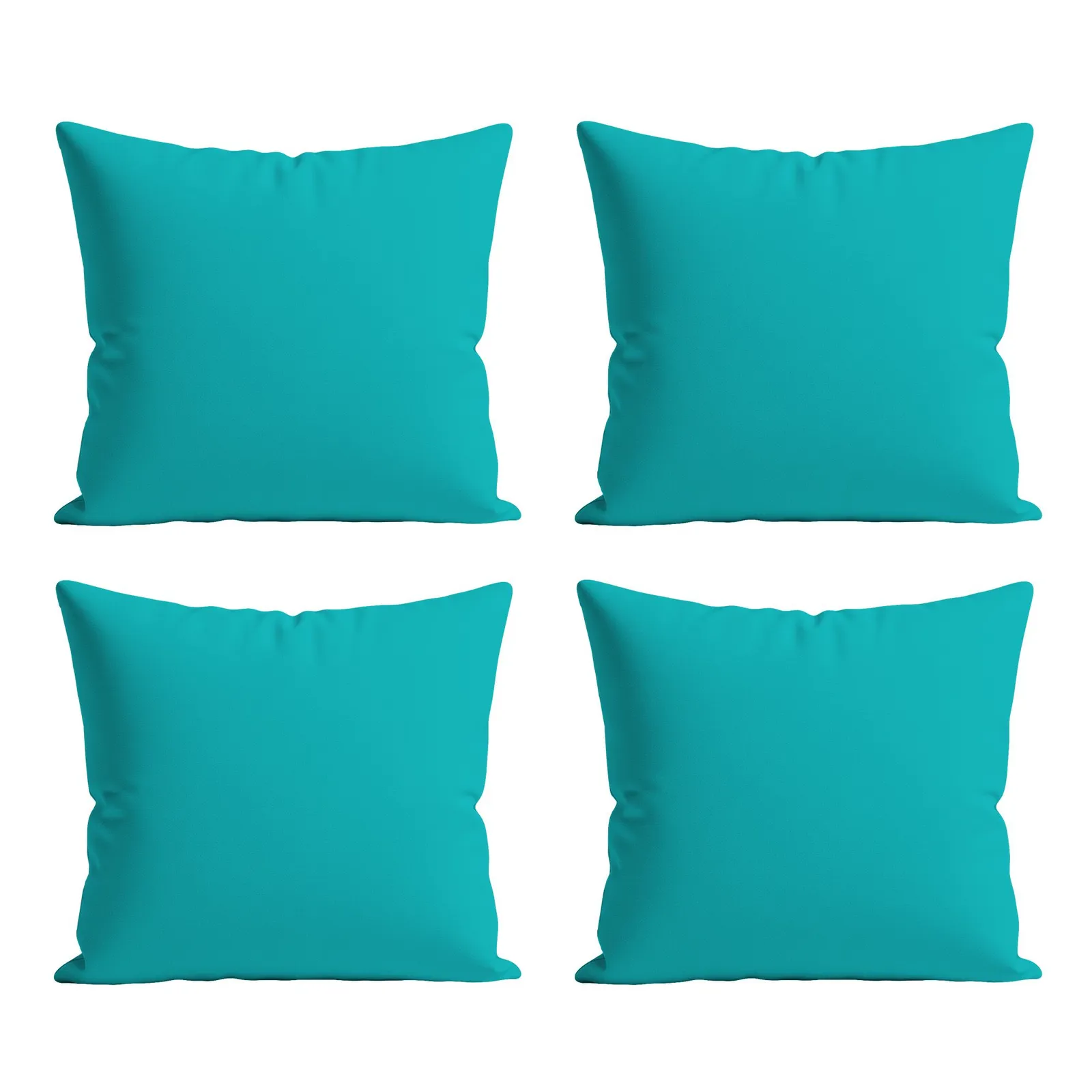 Snug City Waterproof Outdoor Garden Patio Cushion Cover & Inner Square Pack Of 4 in Teal