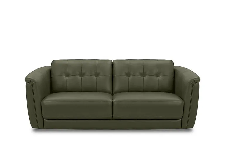 Monarch 3 Seater Leather Sofa - Oslo Pine