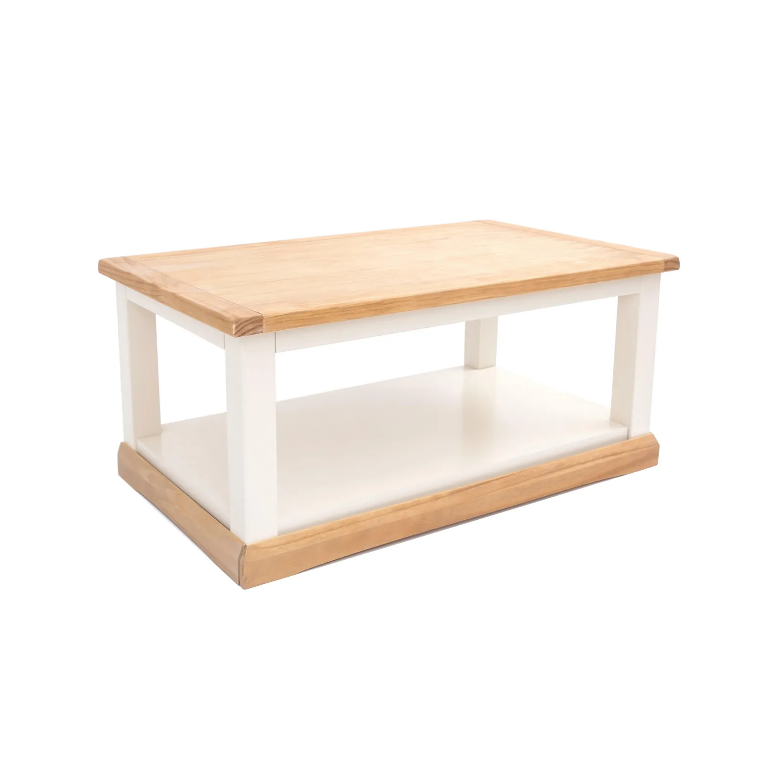 Cabinet Bits Coffee Table with Shelf - H45 W100 D60cm in Off-White 3