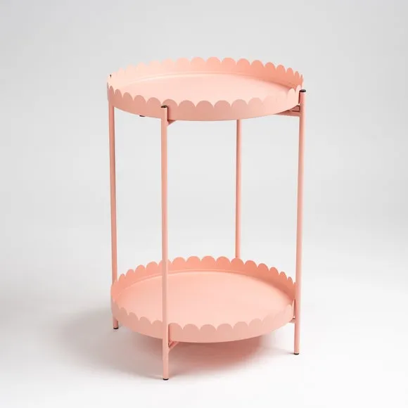 Scalloped 2 Tier Side Table 3