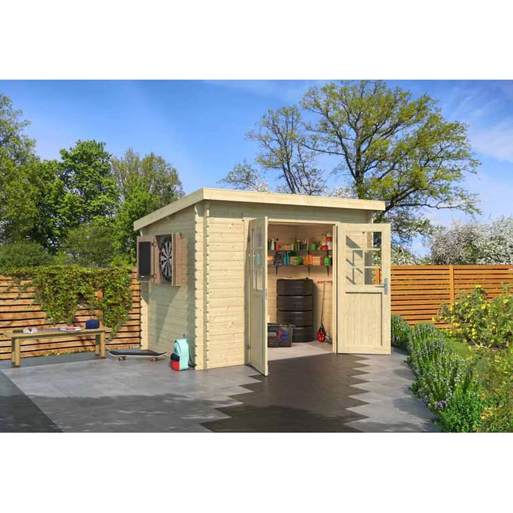 Lasita Maja Ltd San Jose 175-Log Cabin, Garden Room, Home Office L295xW213.1xH210.9 cm in Natural
