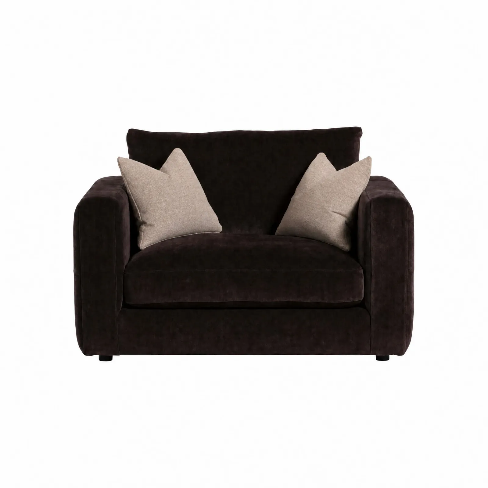 Bosham Cuddler Armchair, Brown Fabric | Barker & Stonehouse 2