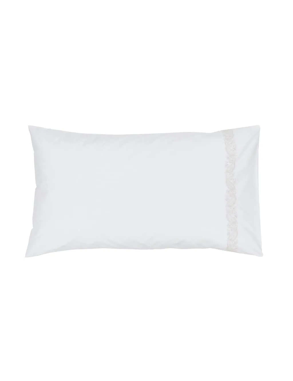 Bedeck of Belfast 2 Pack Pure Cotton Marielle Pillowcases White