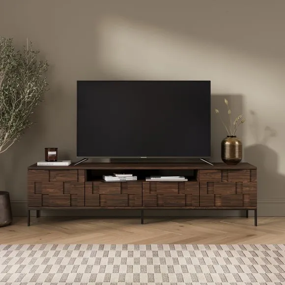 Watson Extra Wide TV Unit for TVs up to 80", Wood Effect 1