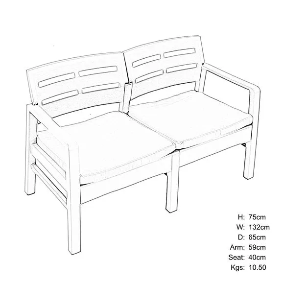 Trabella Venice 4 Seater Conversation Set 6