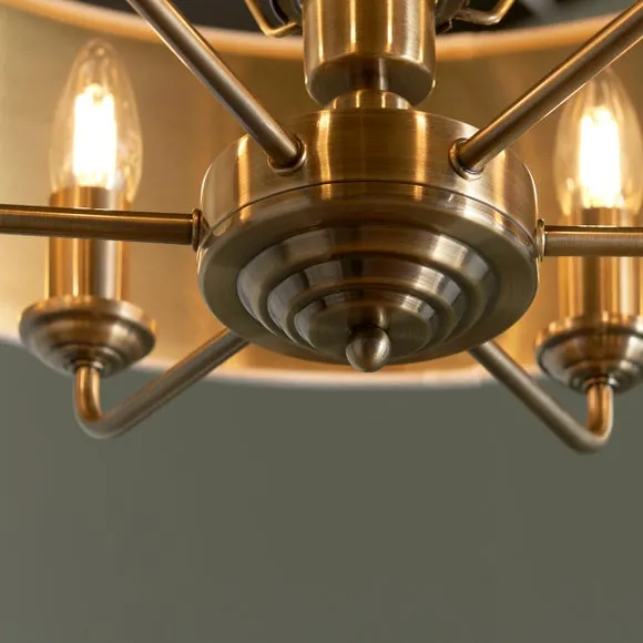 Vogue Sandringham Mid Century 6 Light Adjustable Pendant Light 3