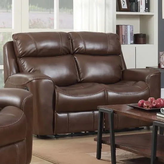 Mebsuta Leather 2 Seater Sofa In Tan