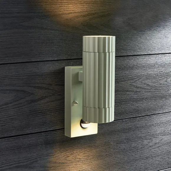 Georgi Ribbed 2 Light PIR Outdoor Wall Light