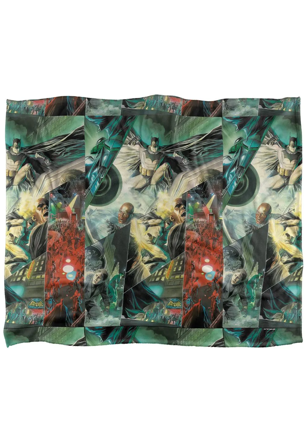 Batman Alex Ross Panels Officially Licensed Silky Touch Super Soft Throw Blanket 152x127 cm in White