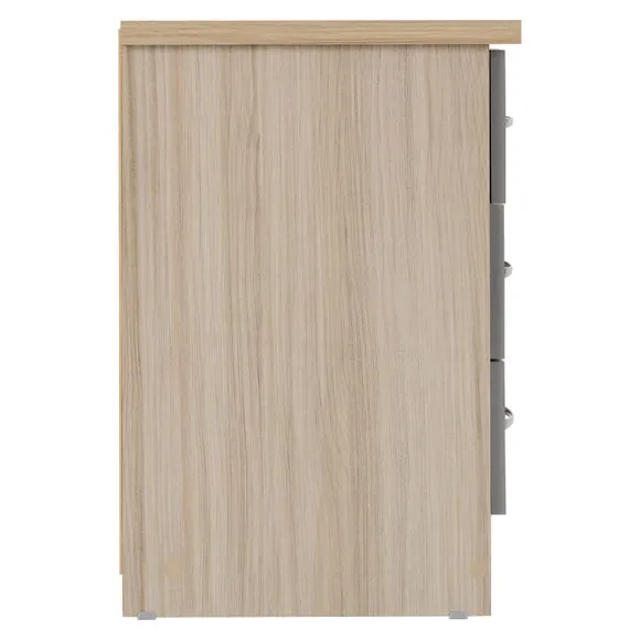 Nevada 3 Drawer Bedside Table 5