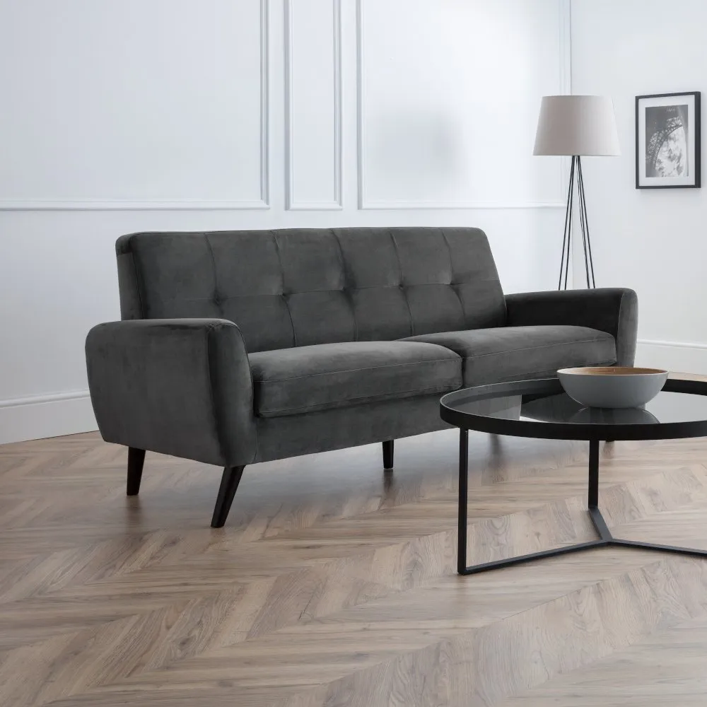 Monza Dark Grey 2 Seater Sofa
