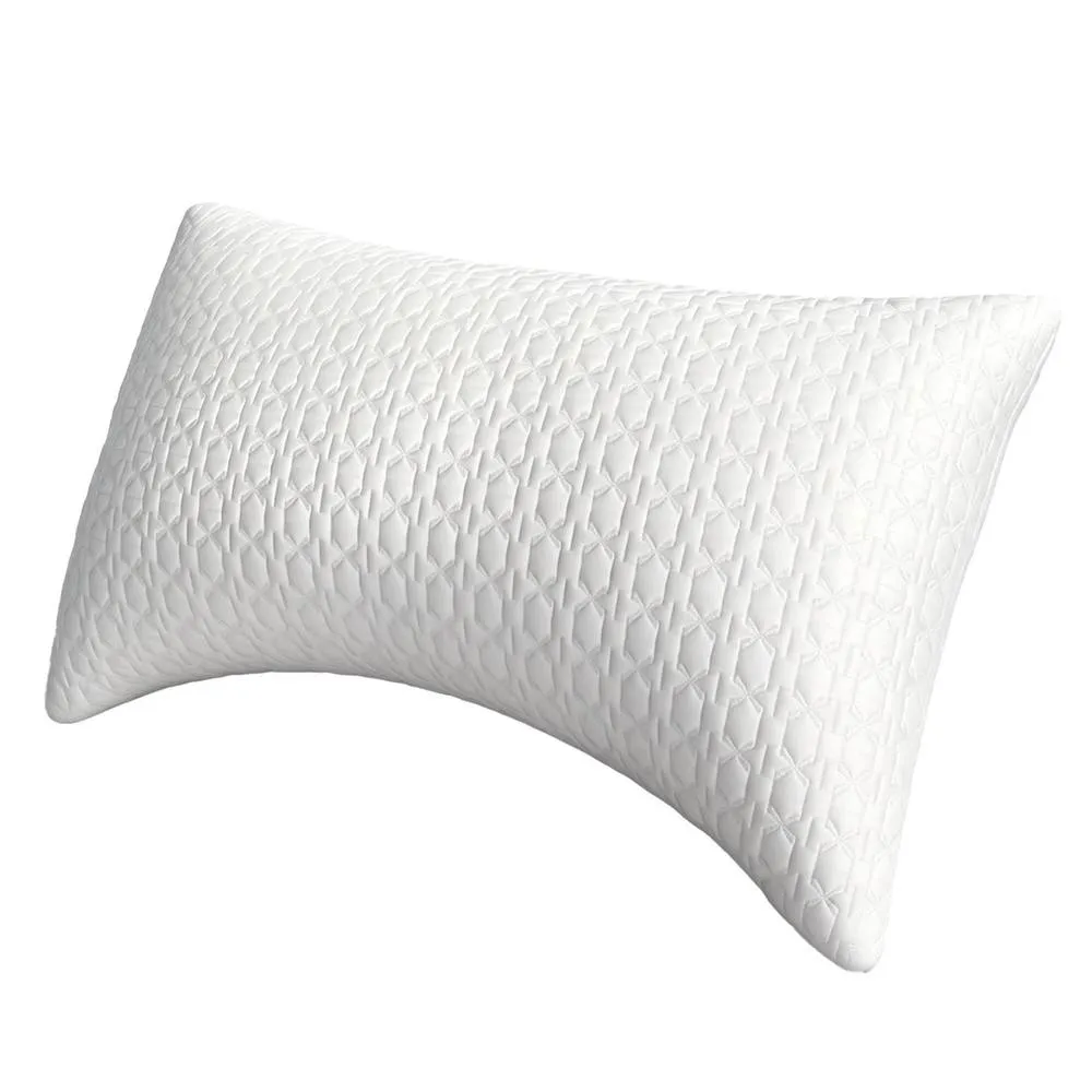 EONLION Side Sleeper Pillow Shreded Memory Foam Adjustable in White
