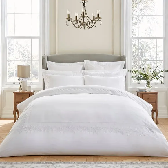 Dorma Norwood Emboidery 100% Cotton Duvet Cover & Pillowcase Set 1