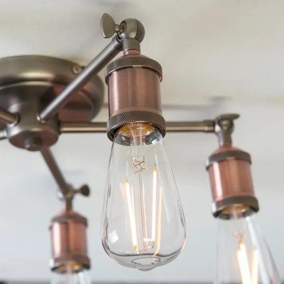 Vogue Eastville Industrial 5 Light Semi Flush Ceiling Light 2