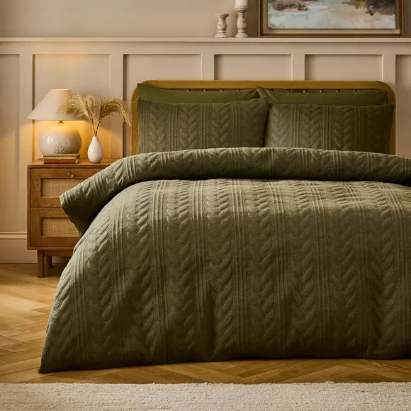 Berkley Cable Duvet Cover and Pillowcase Set 1