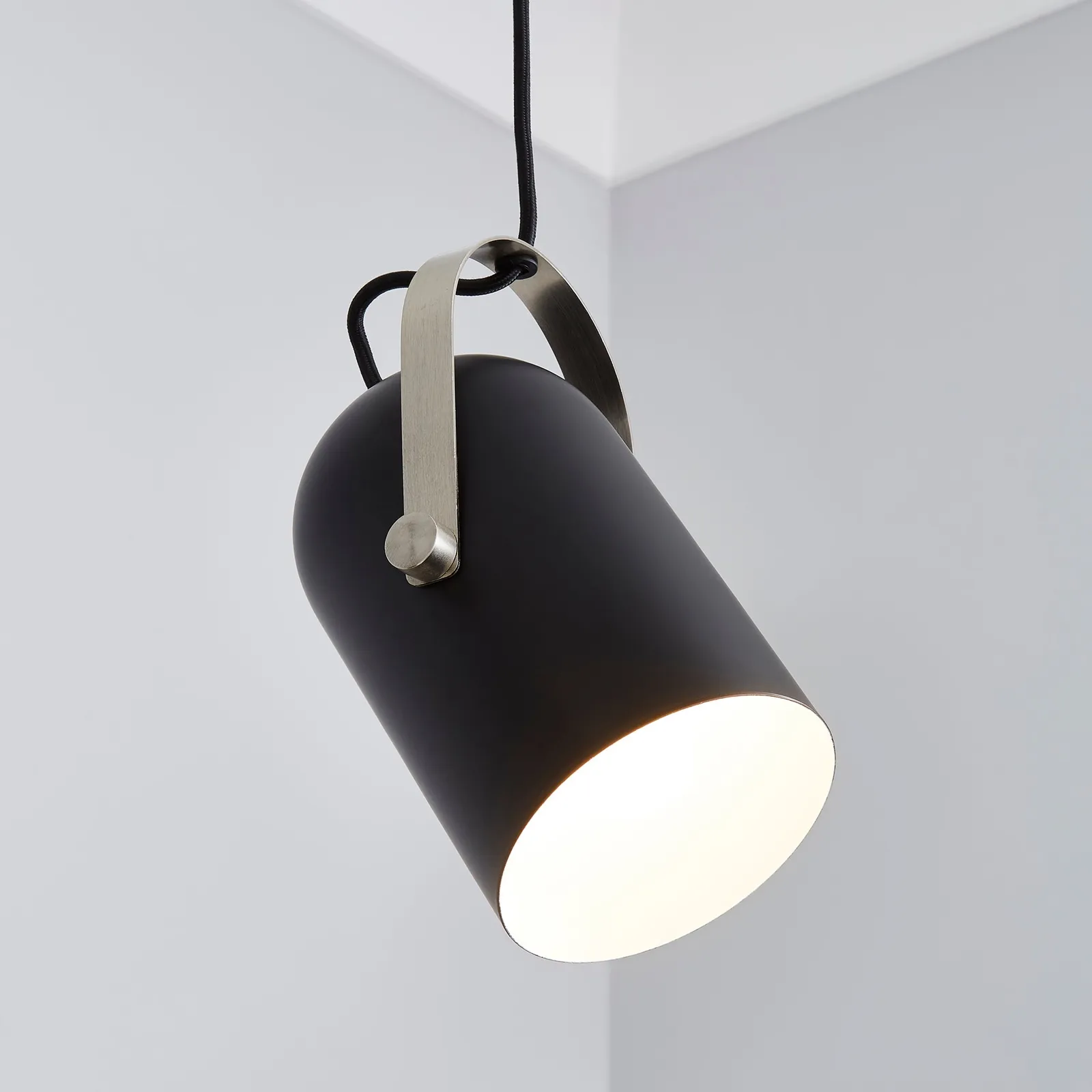 Cameron Camera Head Pendant Ceiling Fitting Black
