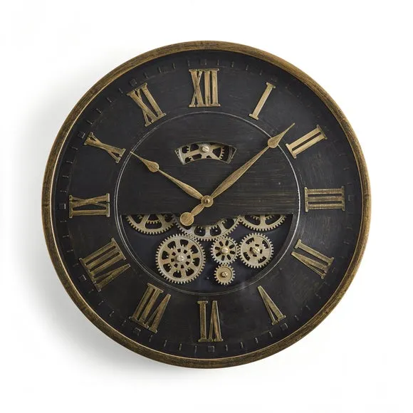 Movable Gears Round Wall Clock 3
