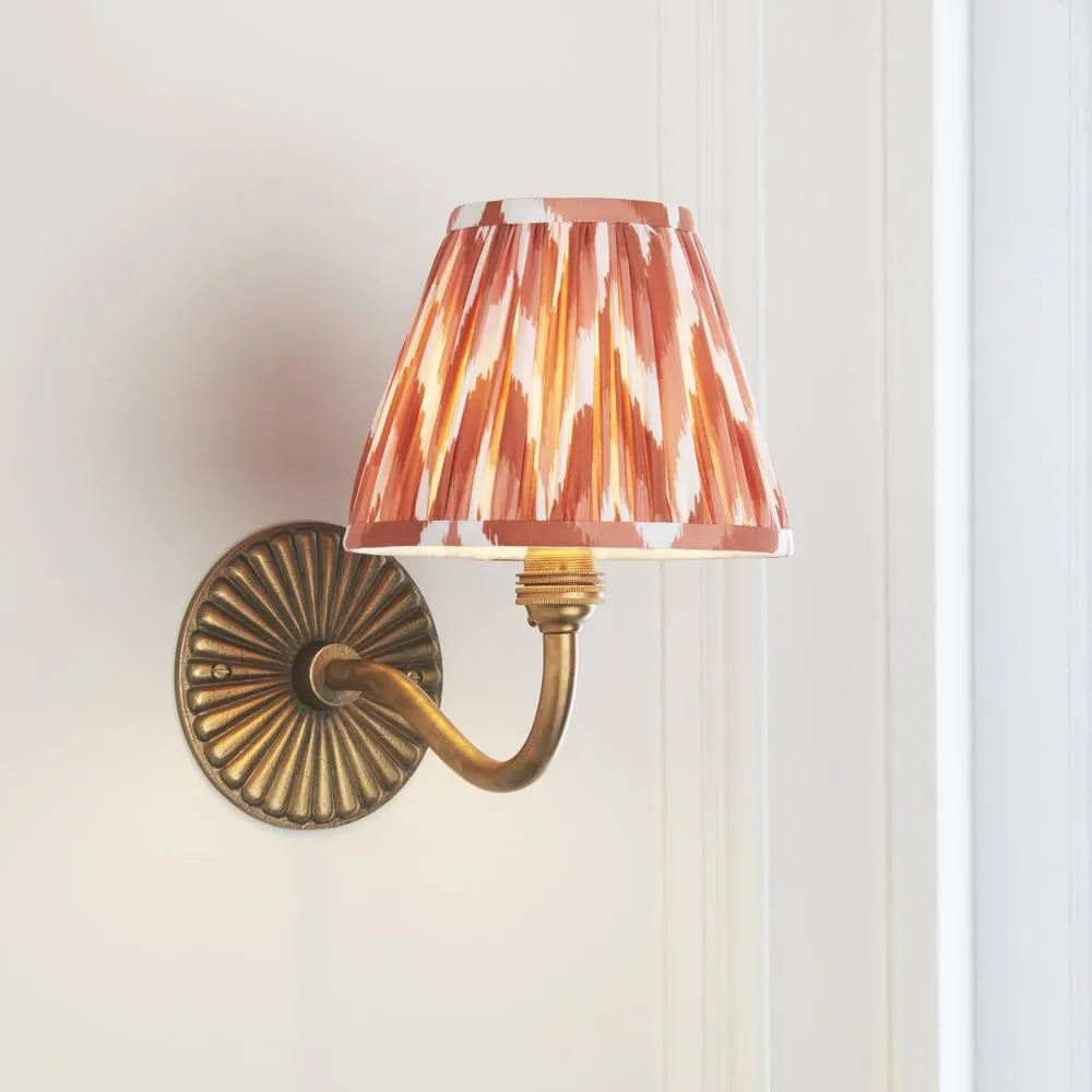 Netlighting Dahlia Curve & Zigzag 16cm Wall Lamp Antique Brass Apricot Orange in Gold 4