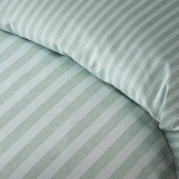 Catherine Lansfield Epping Textured Stripe Reversible Polycotton Duvet Cover & Pillowcase Set 4