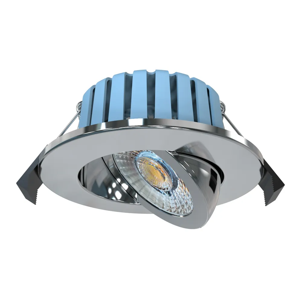 Hudson 7 Watt LED Adjustable IP65 Colour Changing Downlight, Chrome 1
