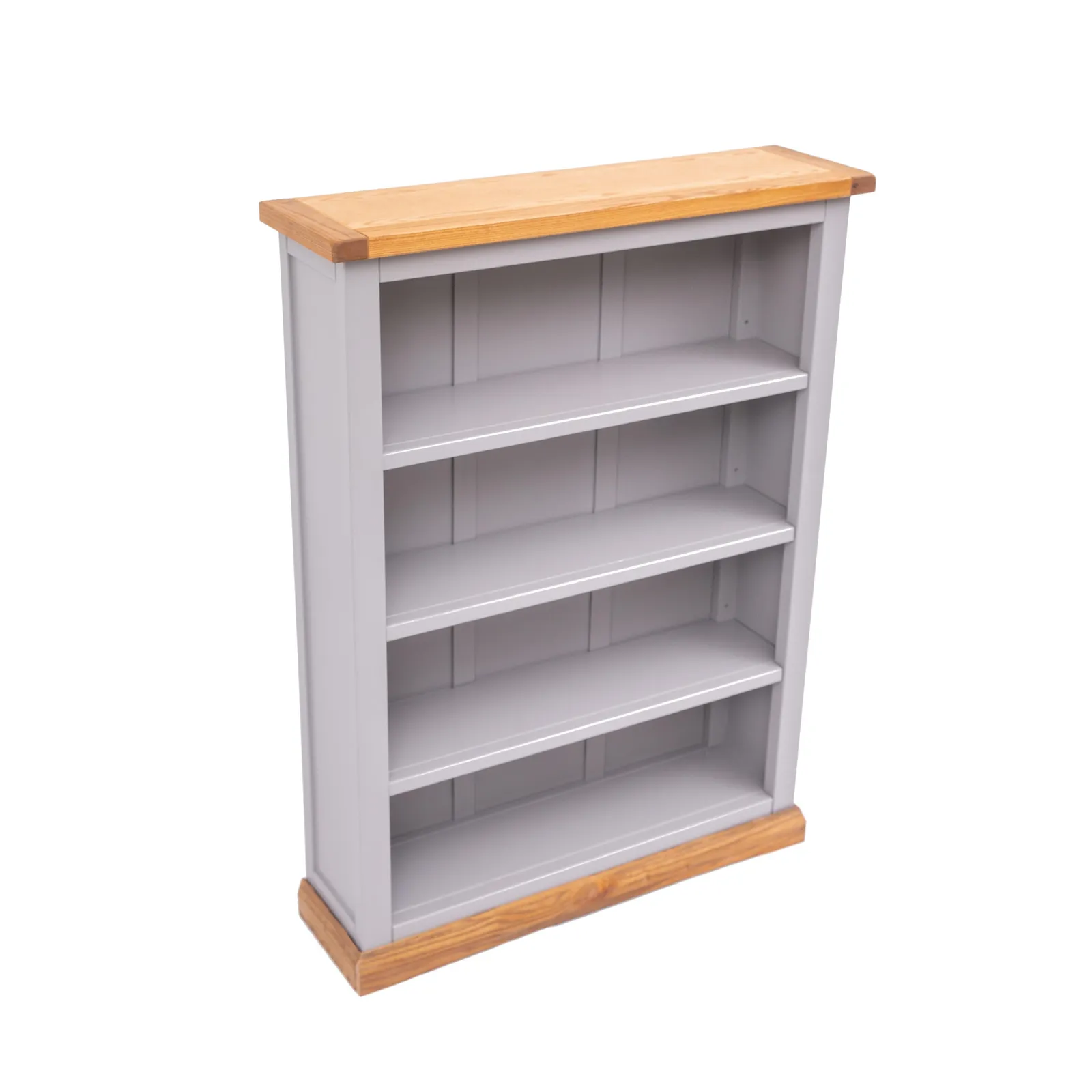 Cabinet Bits Bookcase with plinth 120x90x25cm in Grey 3