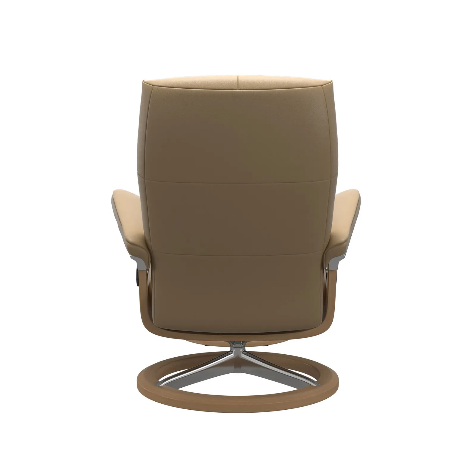 Stressless David Medium Signature Recliner Chair & Footstool Leather | Barker & Stonehouse 4